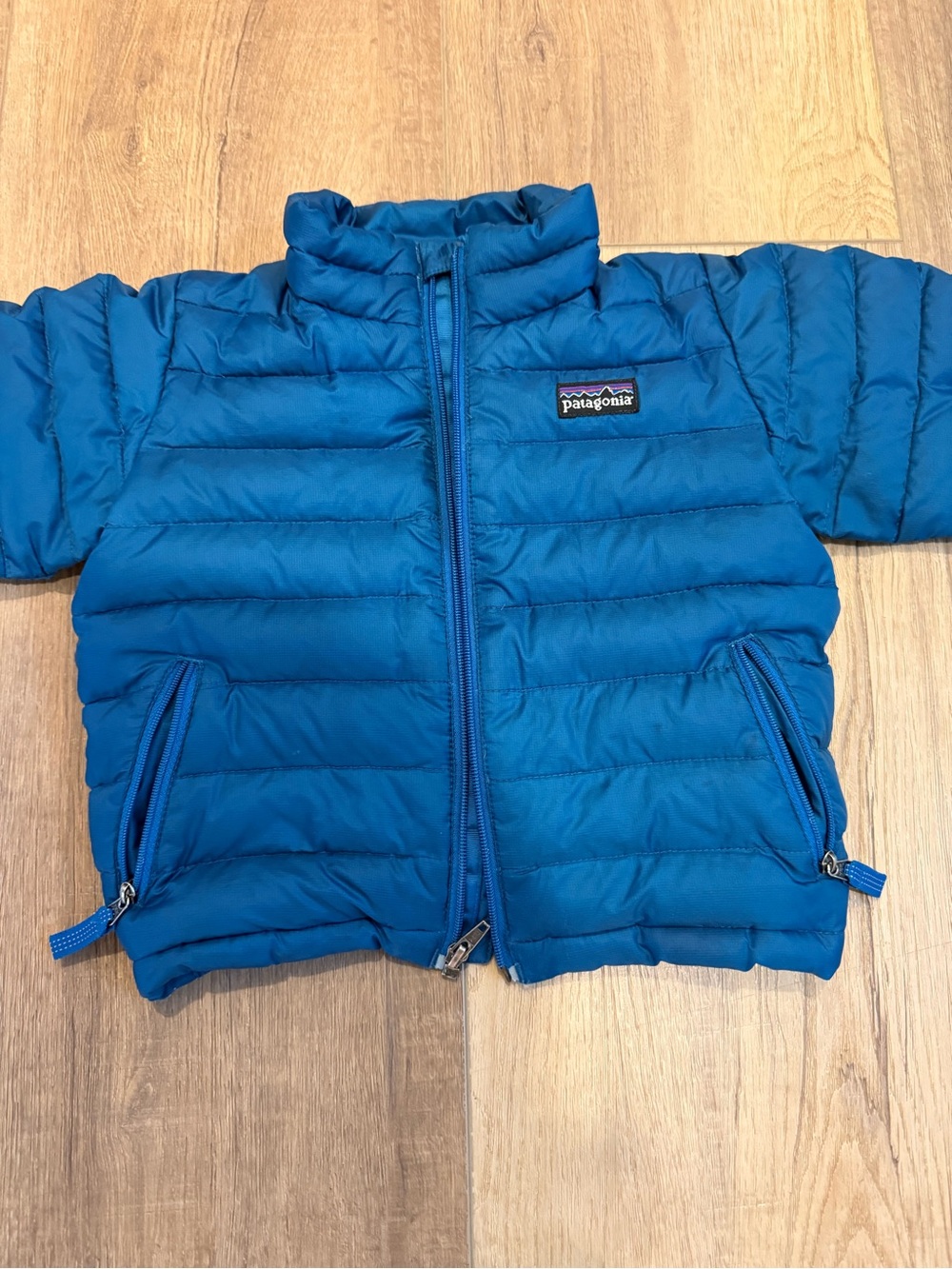 Patagonia Kids Teal-Blue Quilted Puffer Jacket